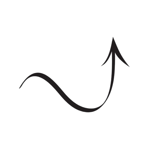 Up arrow icon symbolizing growth, progress, and positive direction in a business context.