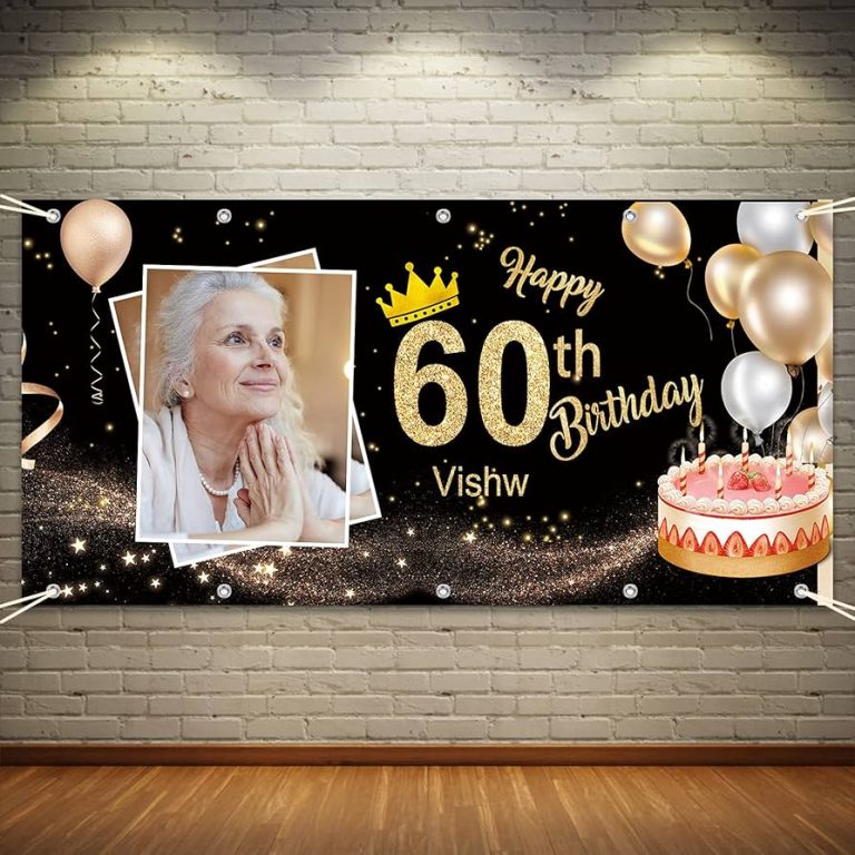 Festive 60th birthday banner